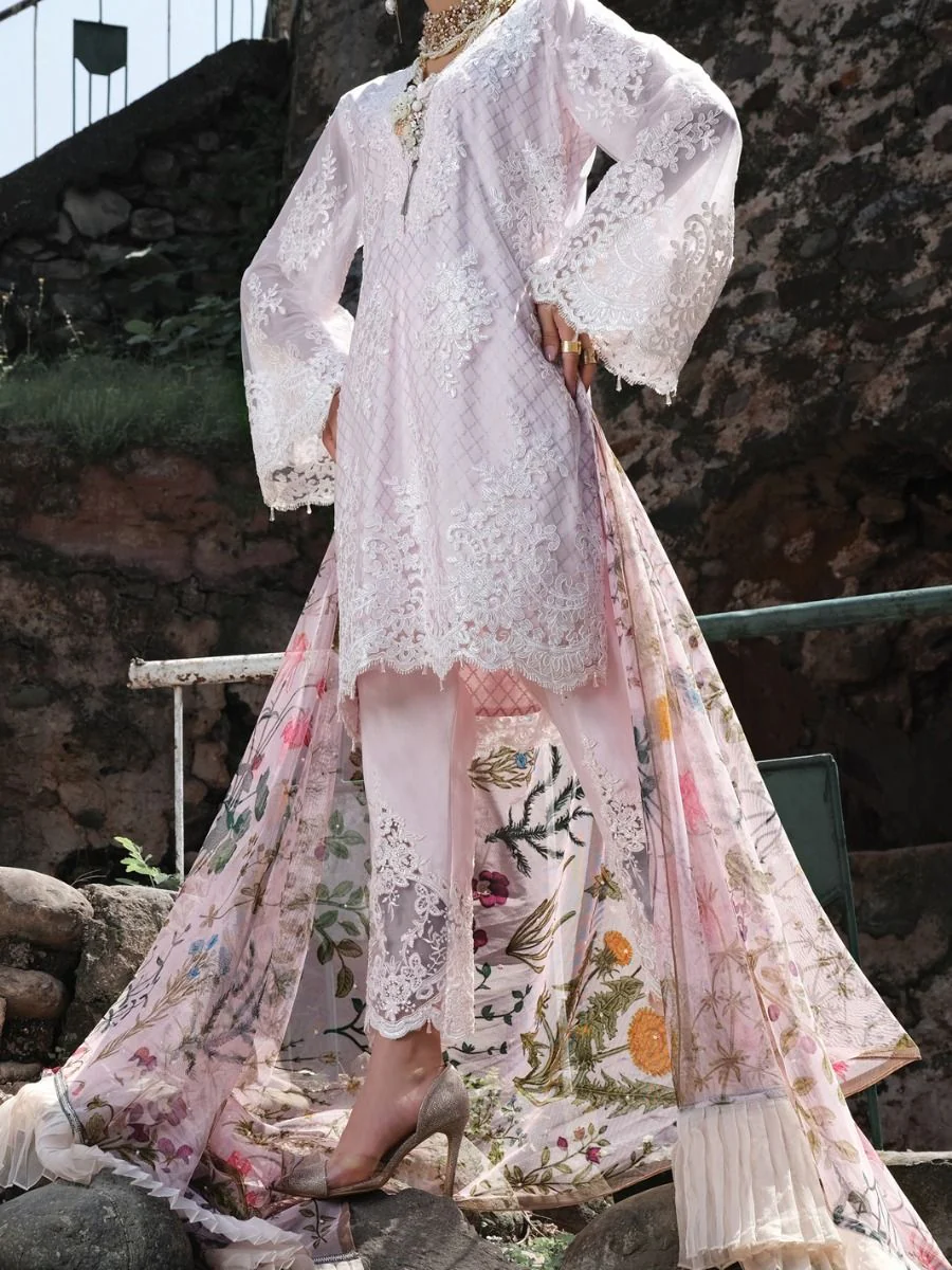 PINK NET 3PC UNSTITCHED | AL-3PS-LS-UN-US-301 V-4 2020