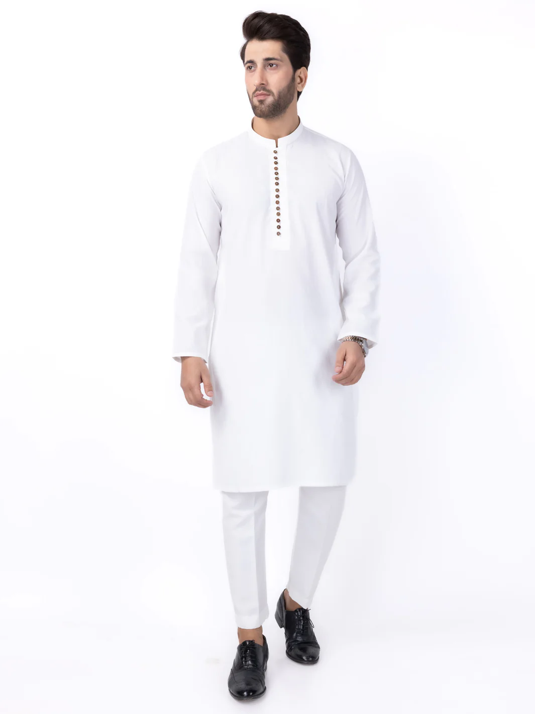 WHITE BLENDED KURTA | AL-K-1121A/JS-107-A8