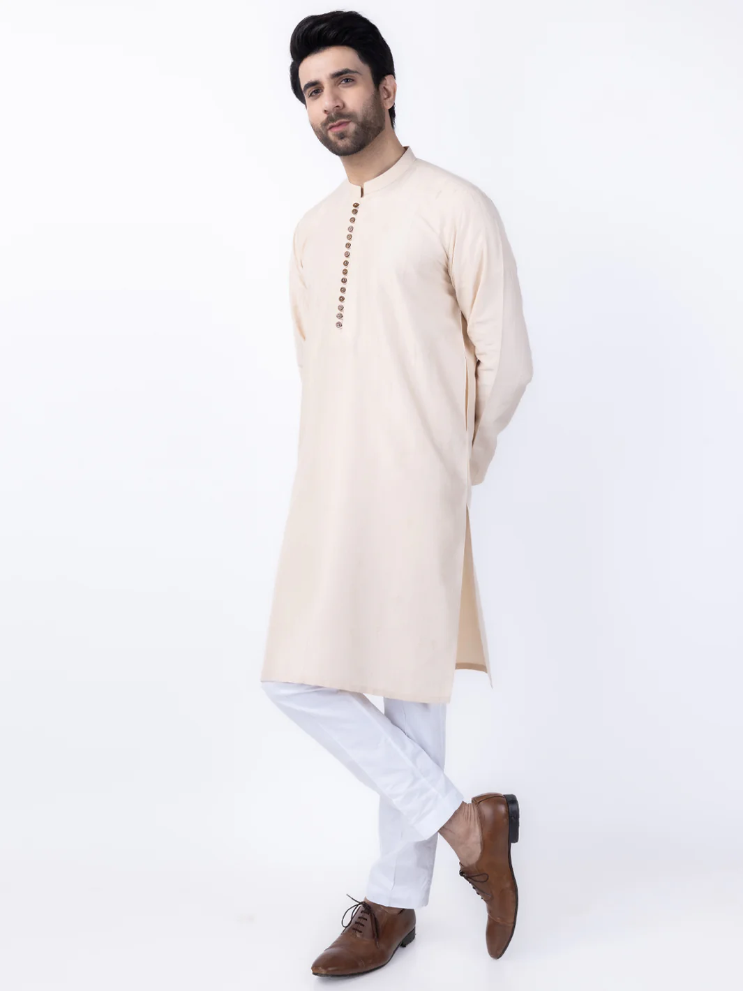 CREAM KURTA | AL-K-1121B/AM-6153B
