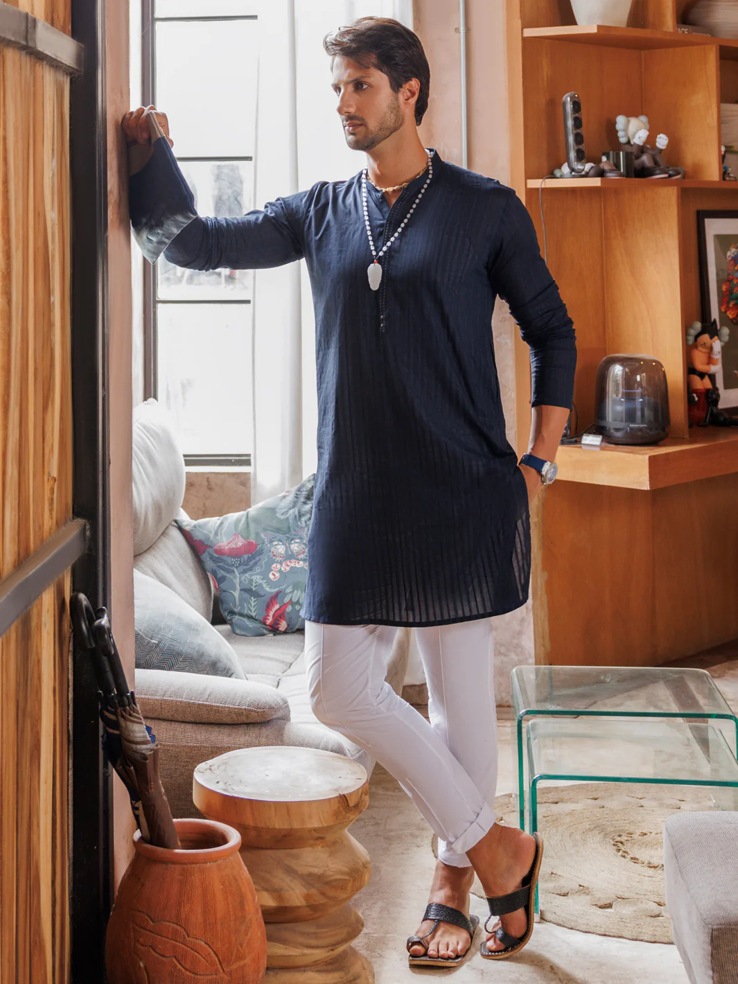 BL-MN COTTON KURTA | AL-K-1144B/AM-6154B