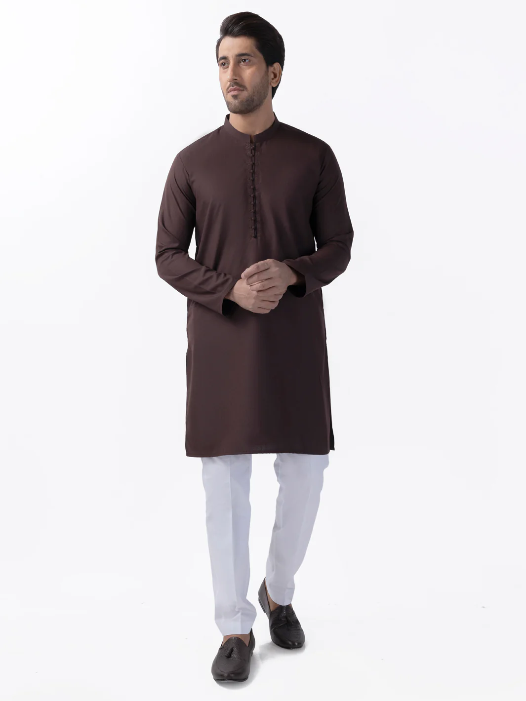 BROWN BLENDED KURTA | AL-K-1162/AM-6227B