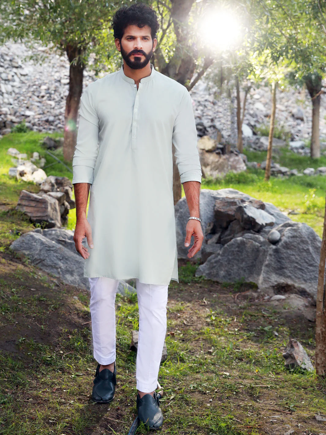 MINT GREEN VISCOSE KURTA | AL-K-US-1016/AM-5045C