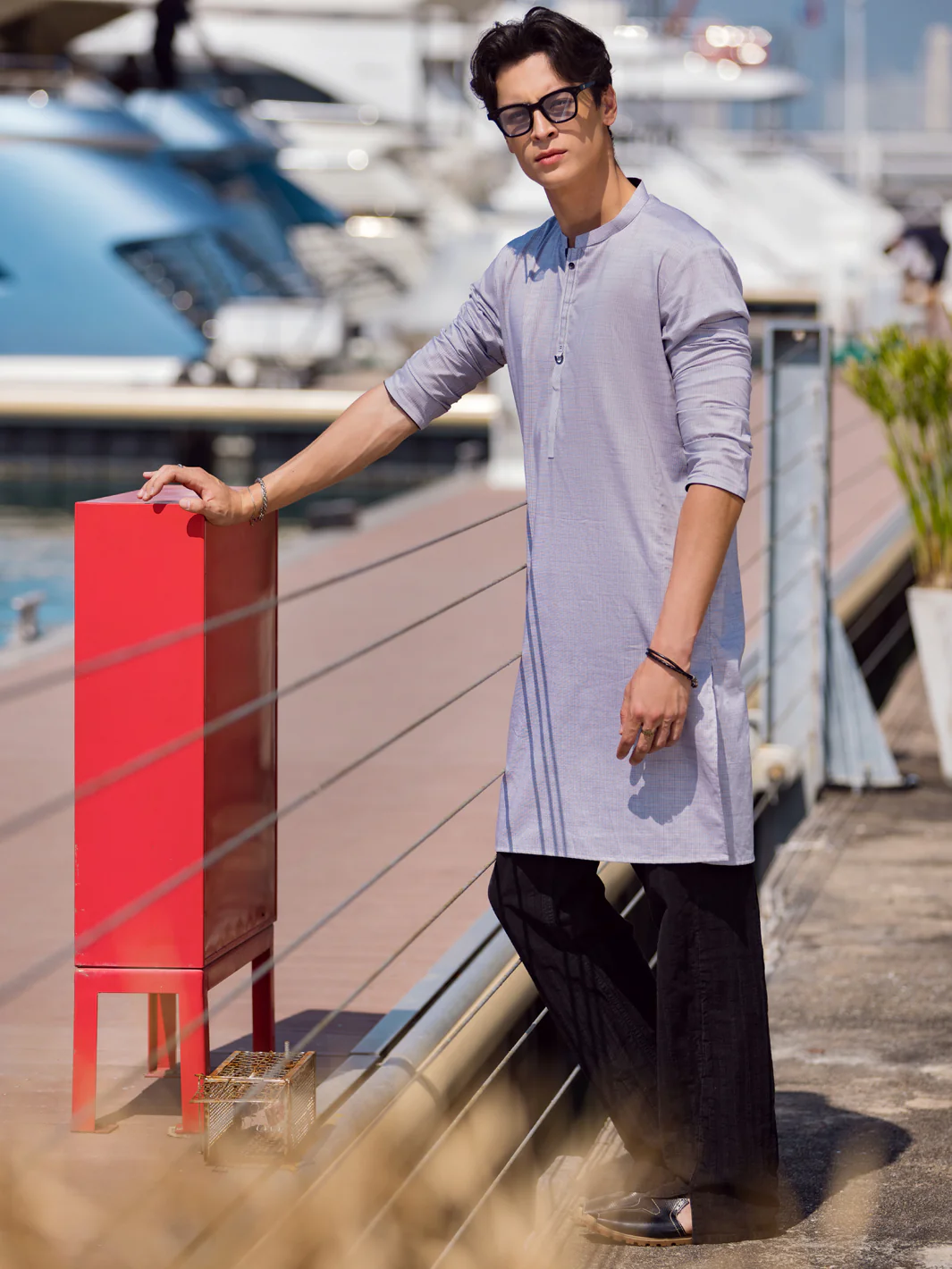 LIGHT PURPLE COTTON KURTA | AL-K-US-1052/AM-5076C