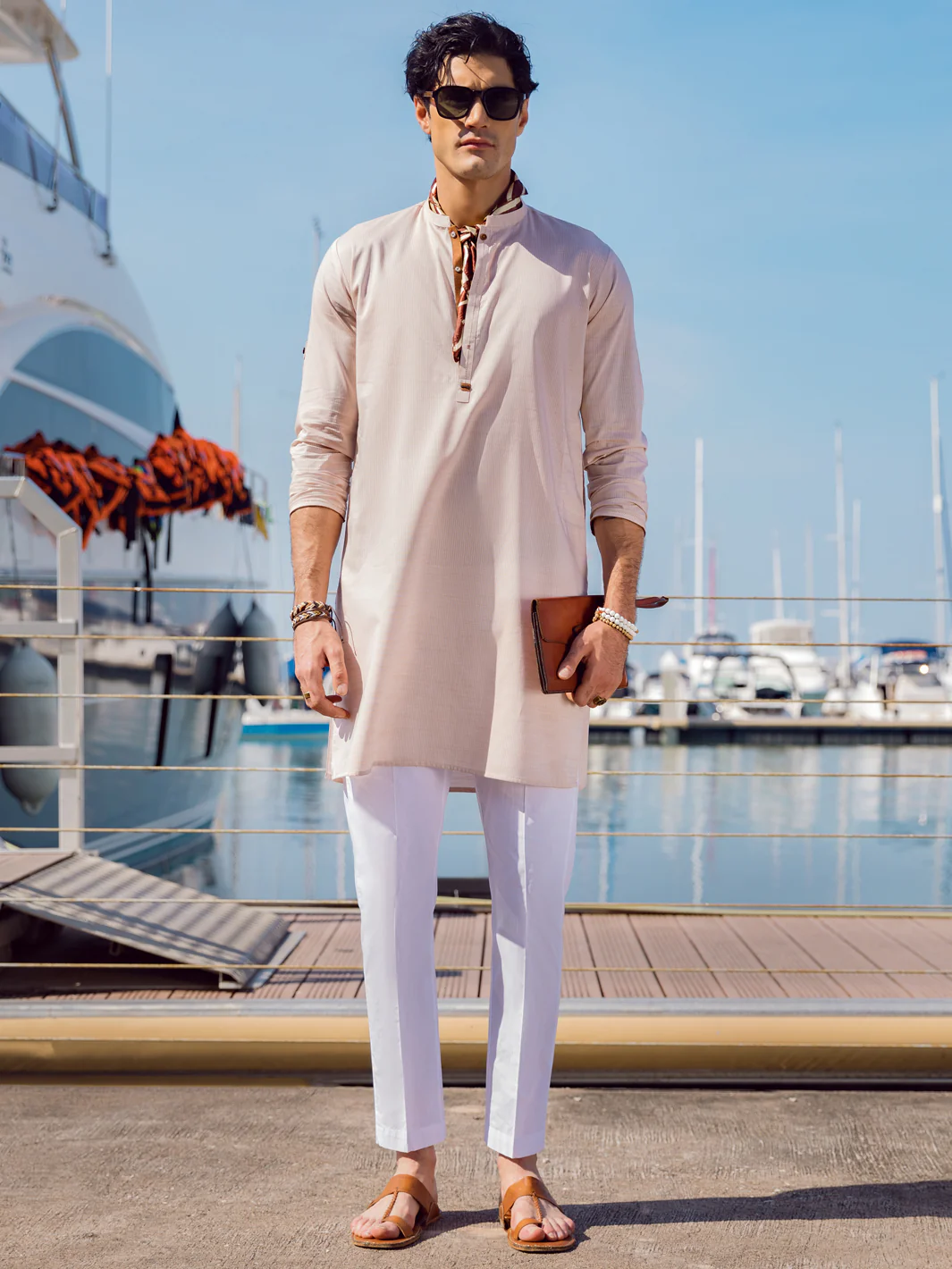 PEACH COTTON KURTA | AL-K-US-1055/AM-5076B