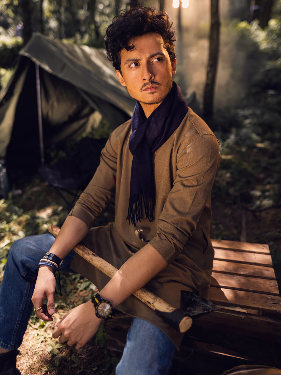 GREEN BLENDED KURTA | AL-K-US-1143D/AM-6120D - Image 2
