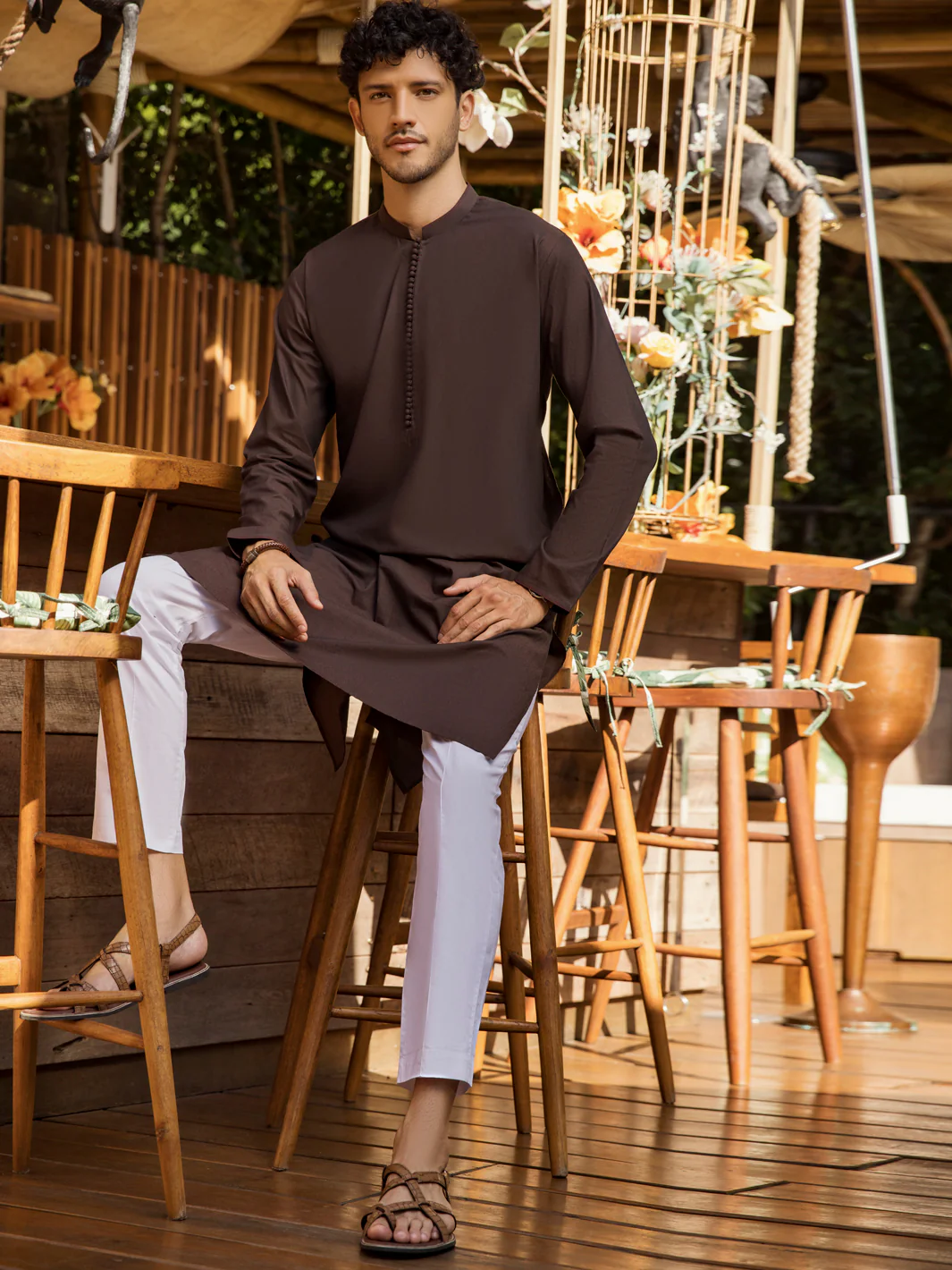 BROWN COTTON KURTA | AL-K-US-955/AM-946D