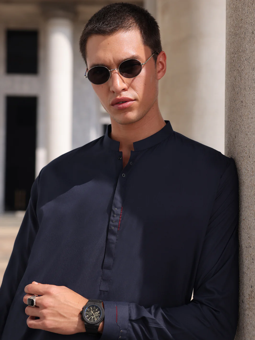 BLUE KAMEEZ SHALWAR | AL-KS-2990/AM-6129D - Image 2