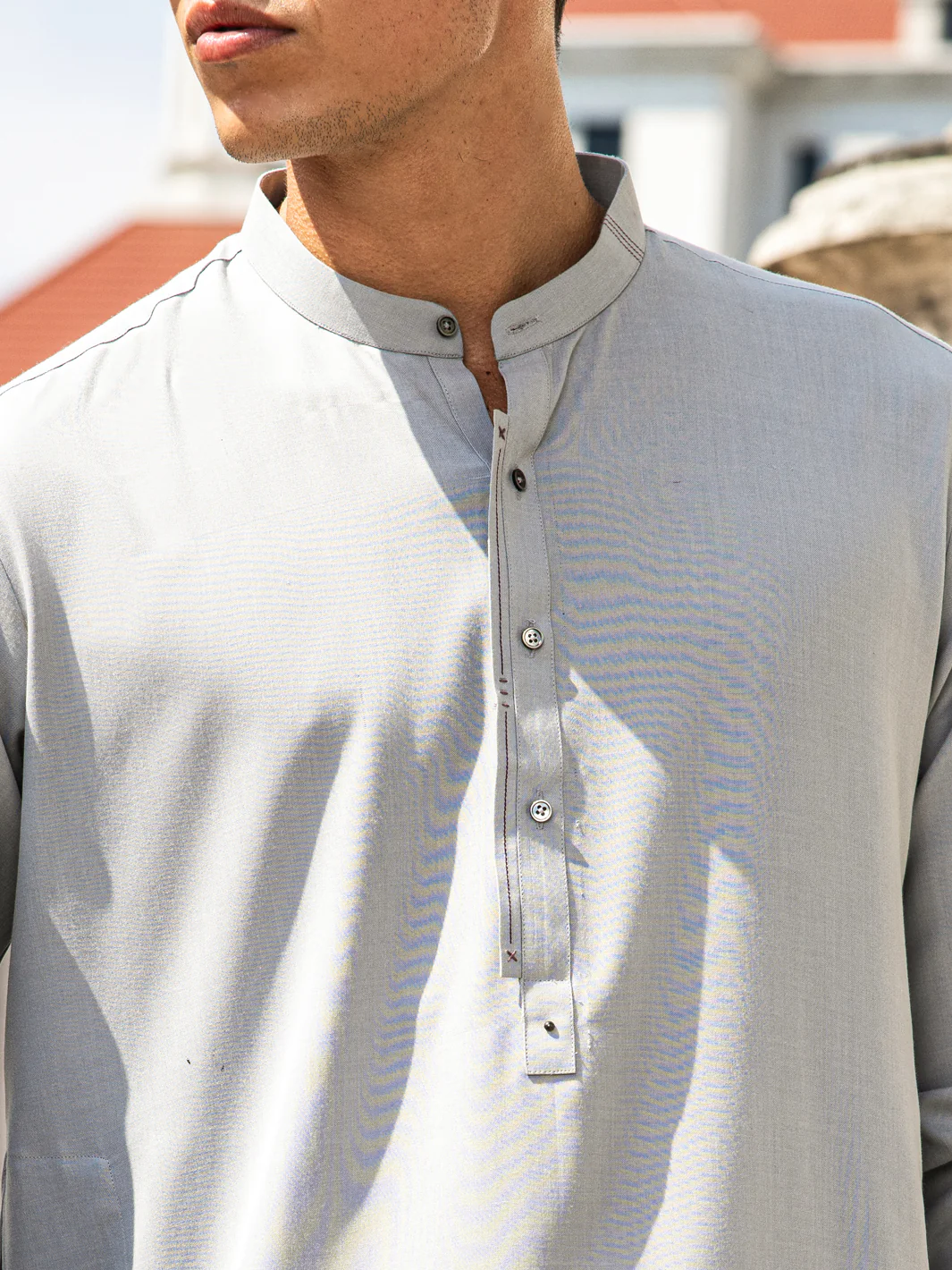 LIGHT GREY KAMEEZ SHALWAR | AL-KS-US-24-2999 - Image 2