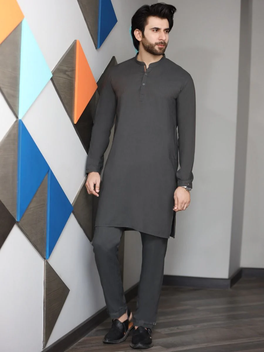 GREISH GREEN KAMEEZ SHALWAR | AL-KS-US-2448/AM-728C