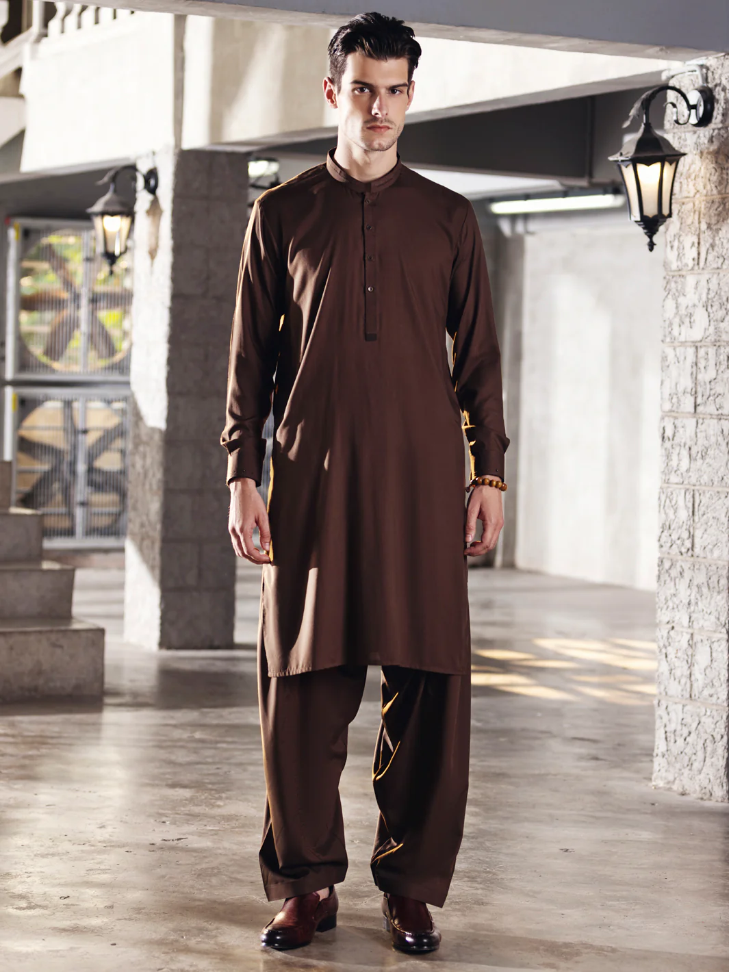 BROWN KAMEEZ SHALWAR | AL-KS-US-2675/AM-999B