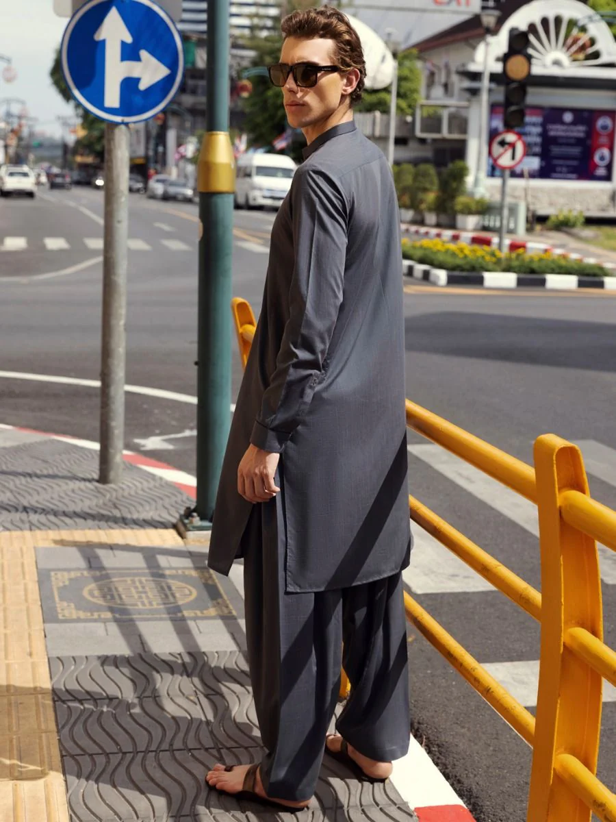 GREY KAMEEZ SHALWAR | AL-KS-US-2678/AM-993A