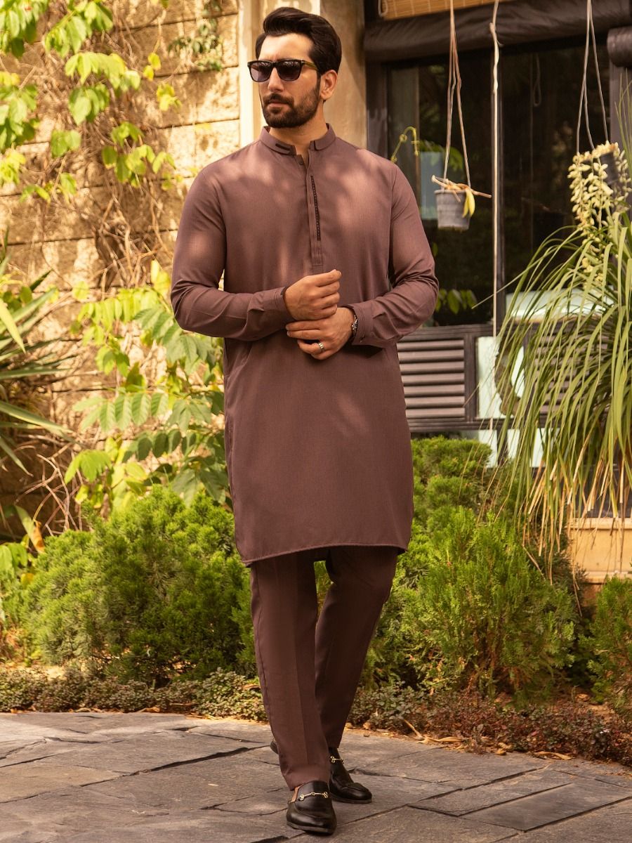 BROWN VISCOSE KURTA TROUSERS | AL-KT-US-2655/AM-5002A