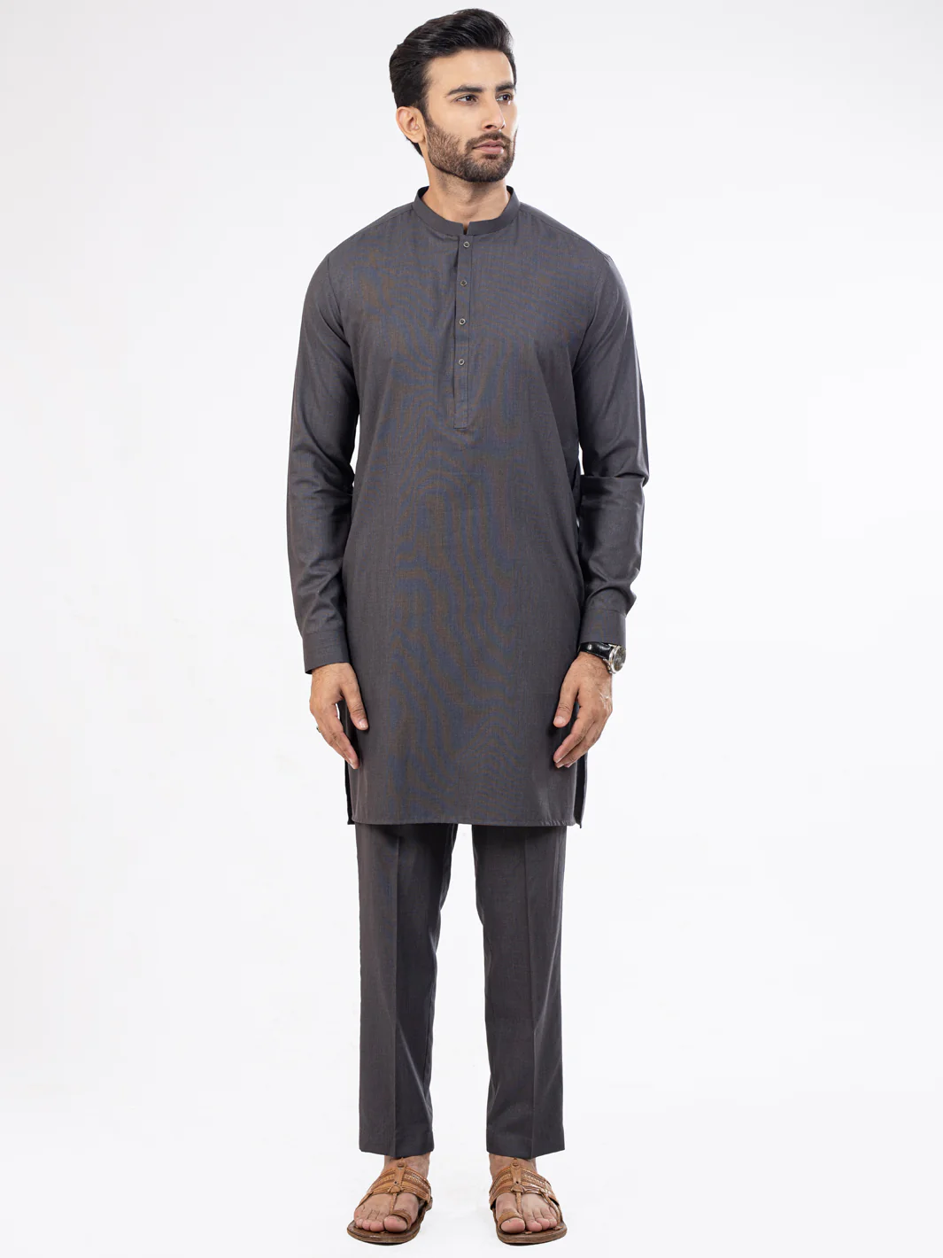 GREY BLENDED KURTA TROUSERS | AL-KT-US-2917/AM-8431A
