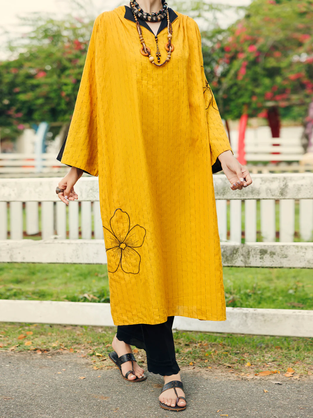 MUSTARD COTTON DOBBY KURTI | AL-LK-1044/FB-1044A