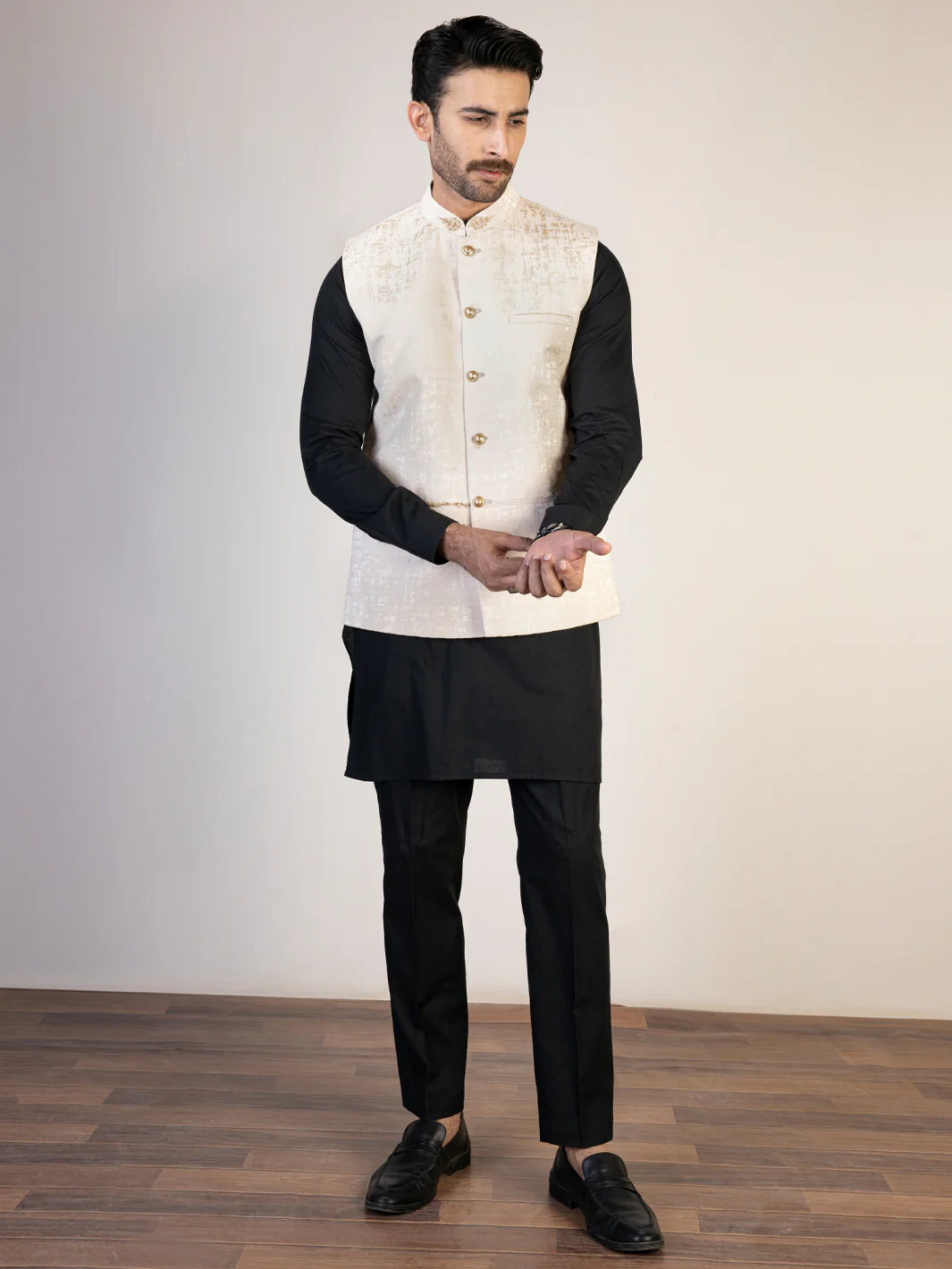 CREAM WAISTCOAT | AL-WC-US-450/AM-8040A