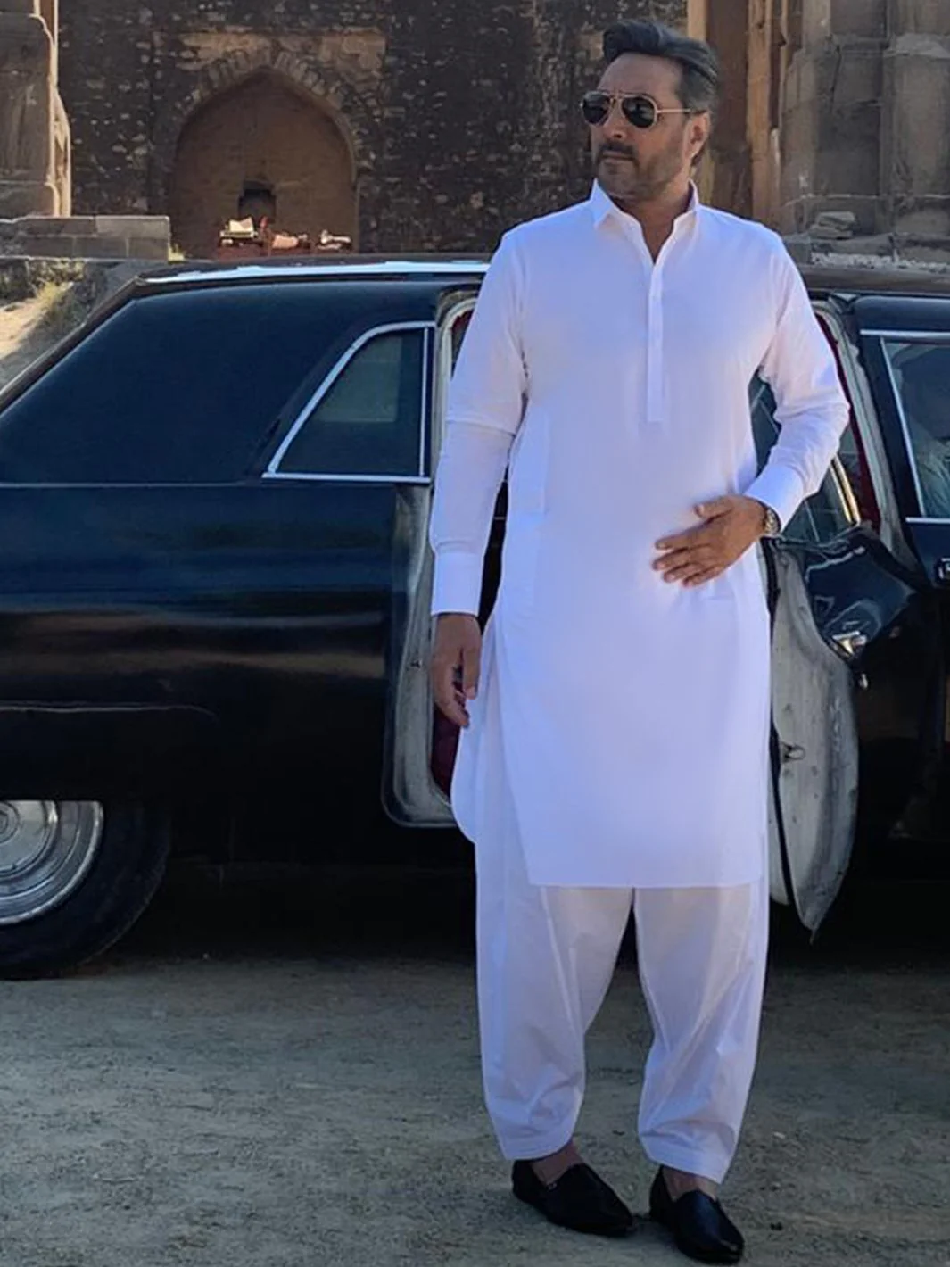 WHITE COTTON KAMEEZ SHALWAR | ALBQ-KS-US-003-R8/AM-6081-A1
