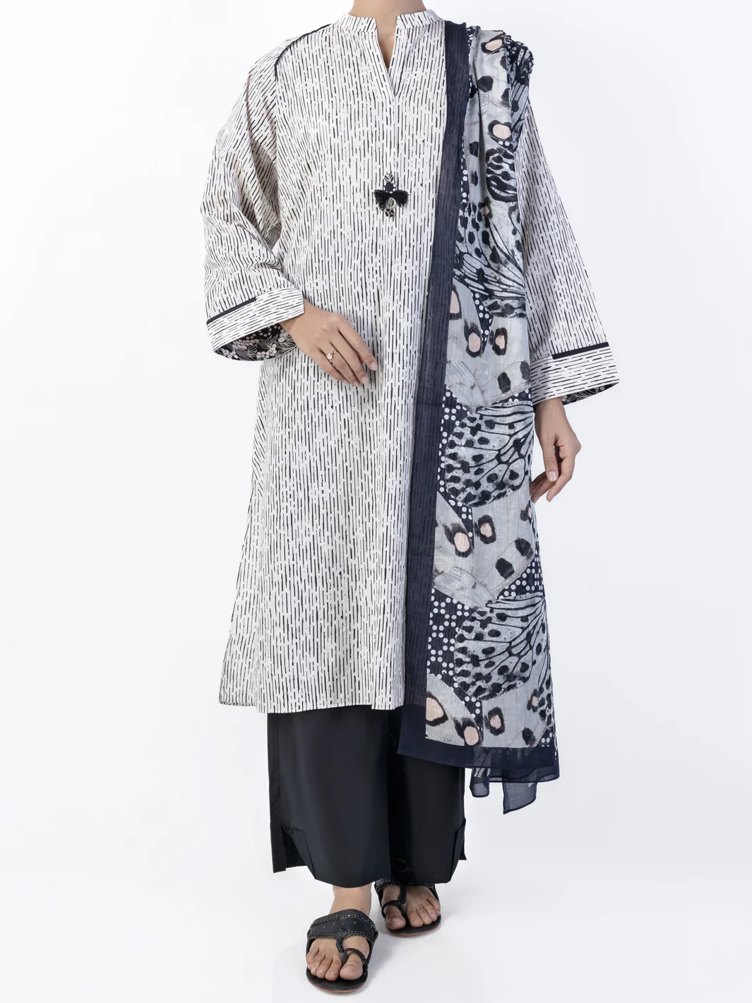 MU-BK WH CAMBRIC 3PC UNSTITCHED | ALP-3PS-1752 FB-1752A