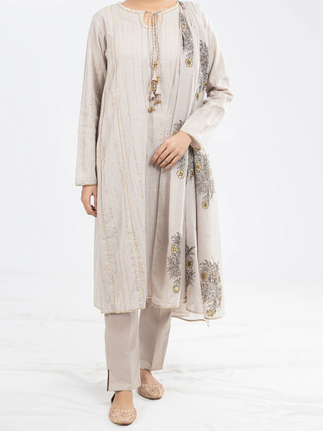 GREY LINO KARA 3PC UNSTITCHED | ALP-3PS-1801 AM-2881A
