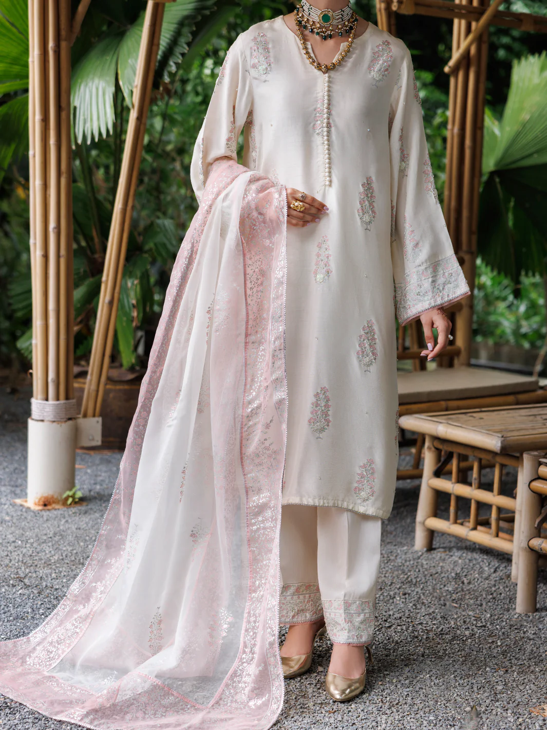 OFF WHITE MAPLE SILK 3PC STITCHED | ALP-3PS-2032/S AM-2329A