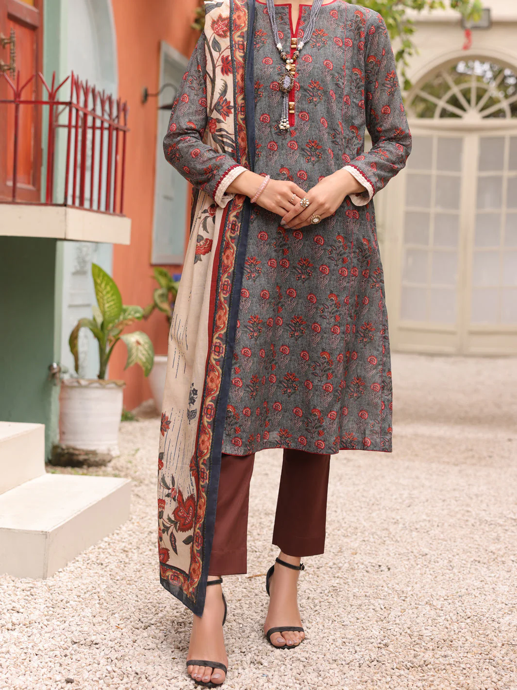SAGE GREEN 3PC UNSTITCHED | ALP-3PS-US-1675 FB-1675A