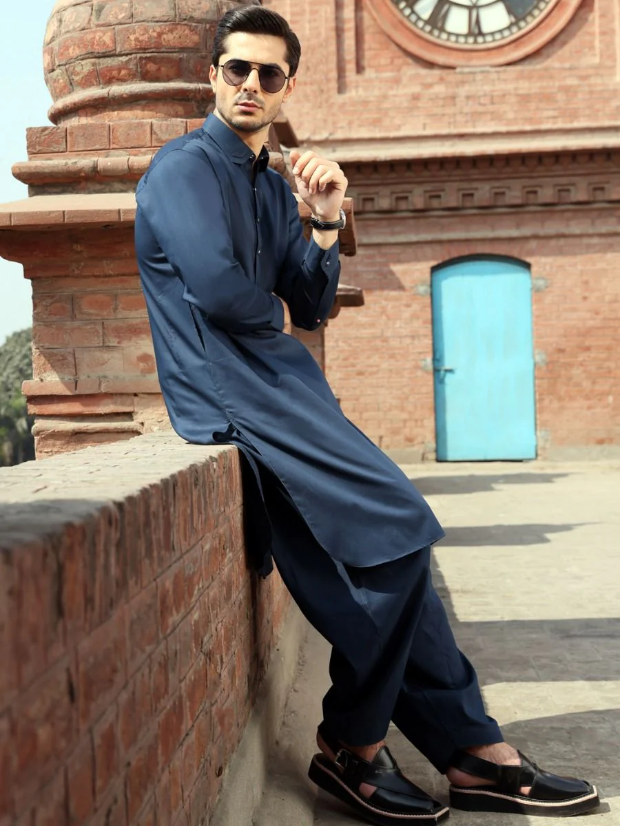 NAVY BLUE NBU KAMEEZ SHALWAR | ALWA-KS-US-245 V-2 2021
