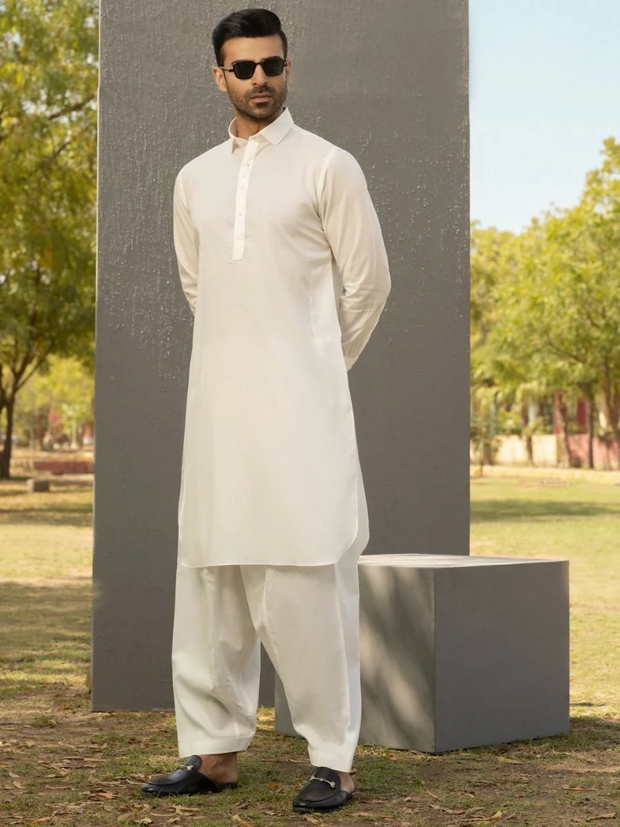 WHITE KAMEEZ SHALWAR | ALWA-KS-US-276/AM-5009A