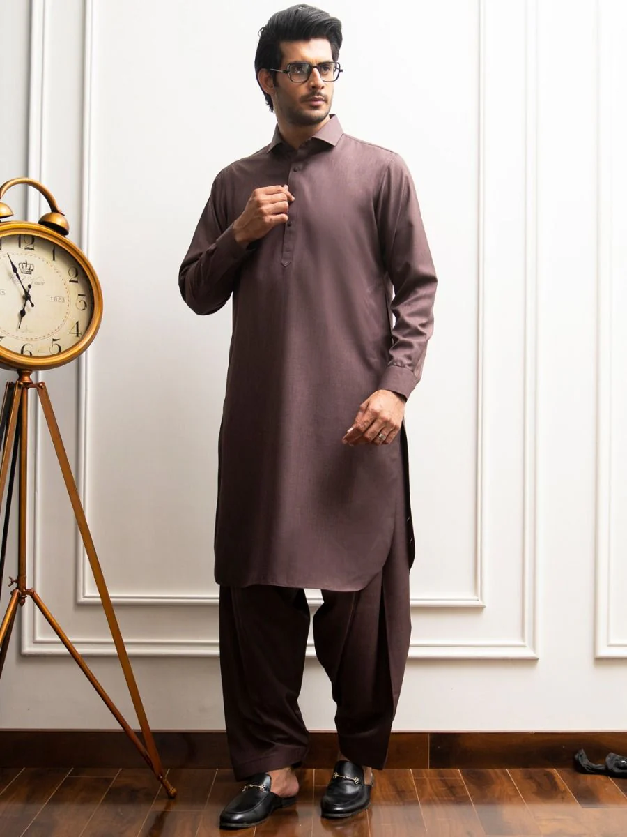 BROWN KAMEEZ SHALWAR | ALWA-KS-US-286/AM-5029C