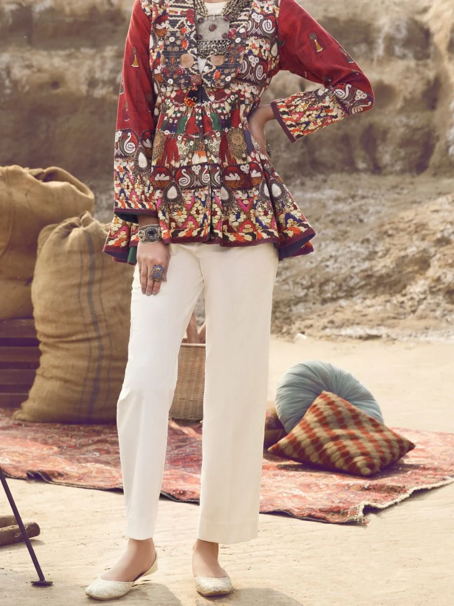 RED YARN DYED TOP COAT | AWP-JT-US-393/FB-393A