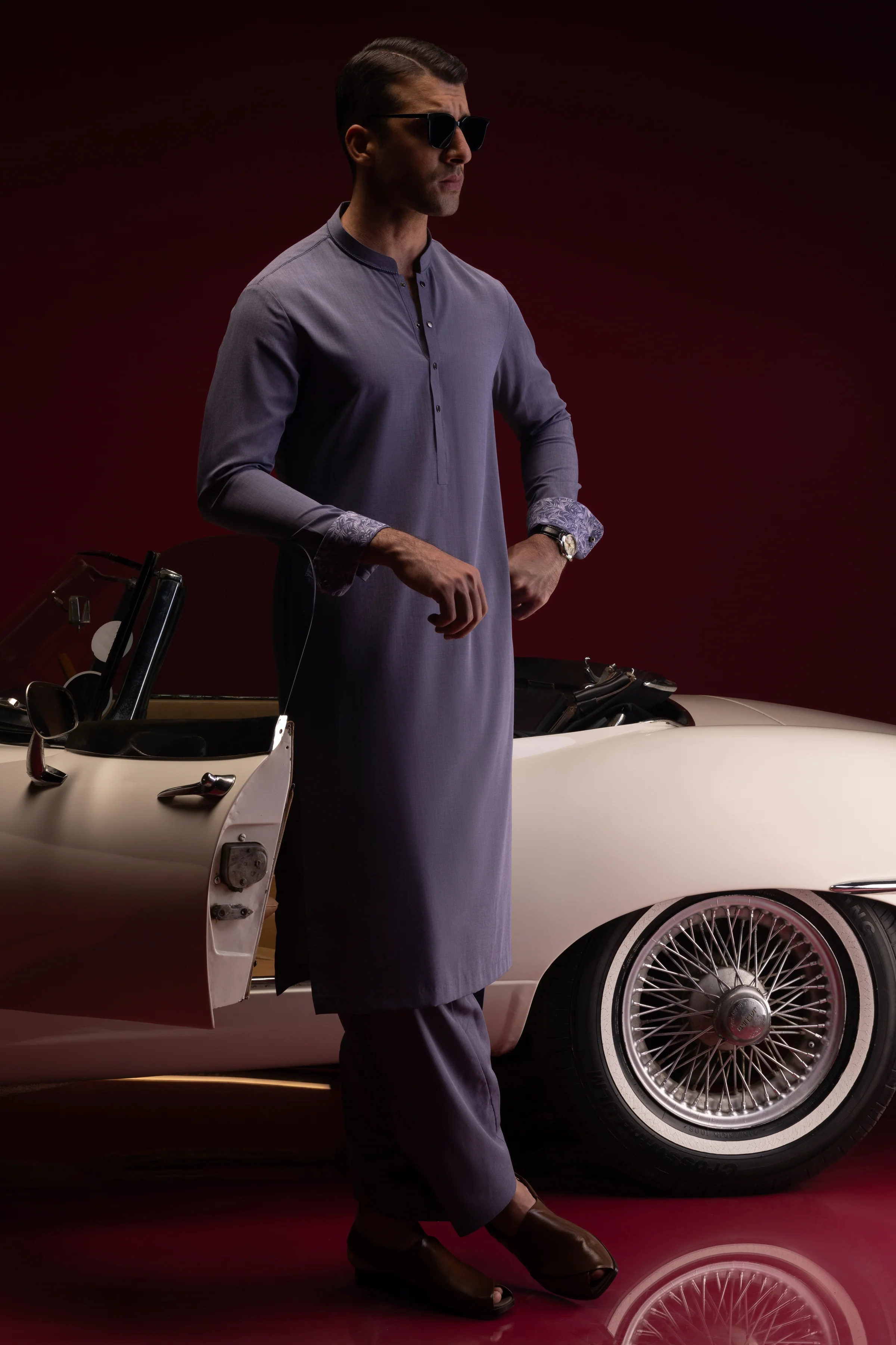 ROYAL VOILET COTTON KAMEEZ SHALWAR | CCMKS-S-US-39386-1/3 - KENYA