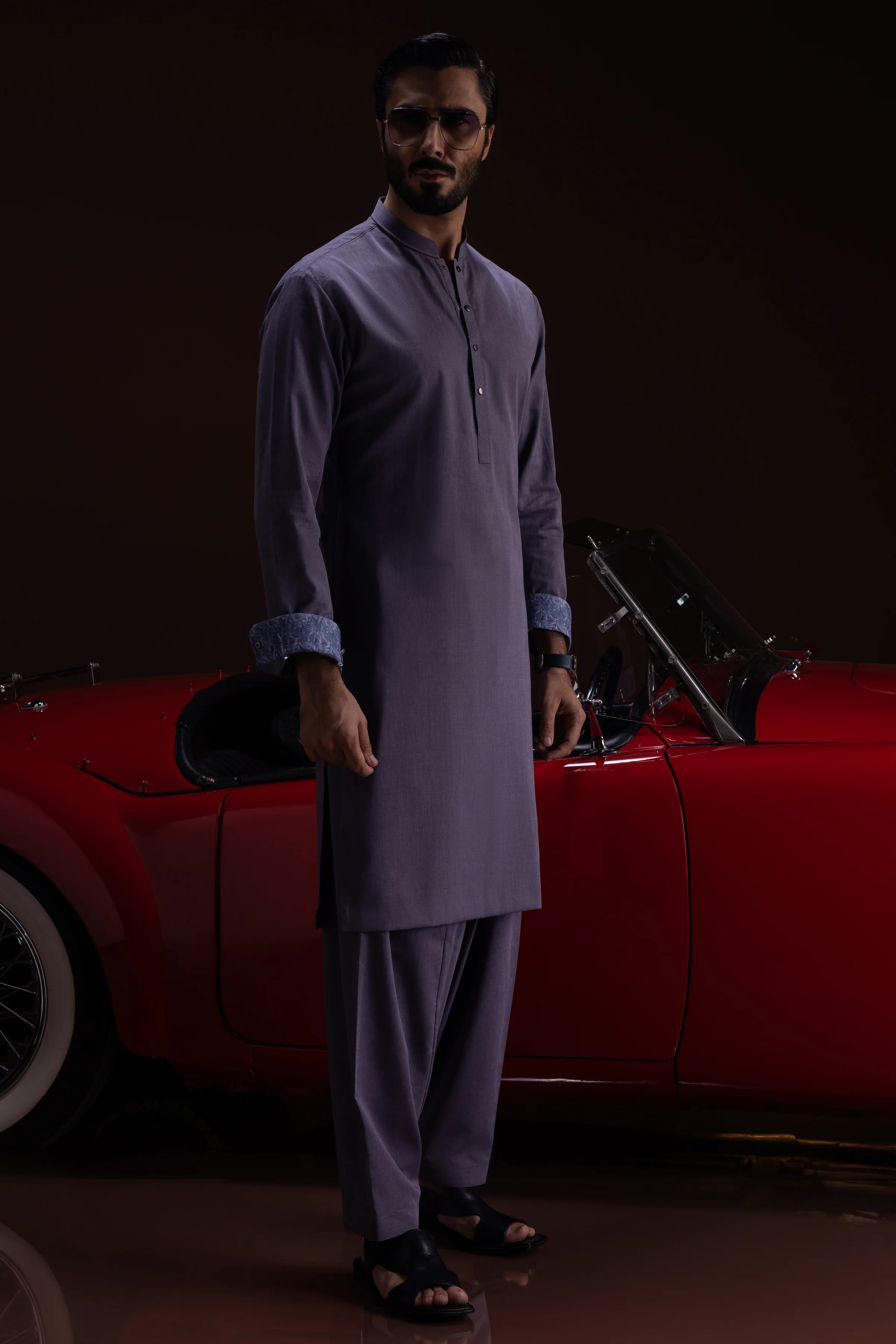 LIGHT ORCHID COTTON KAMEEZ SHALWAR | CCMKS-S-US-39386-3/3 - KENYA