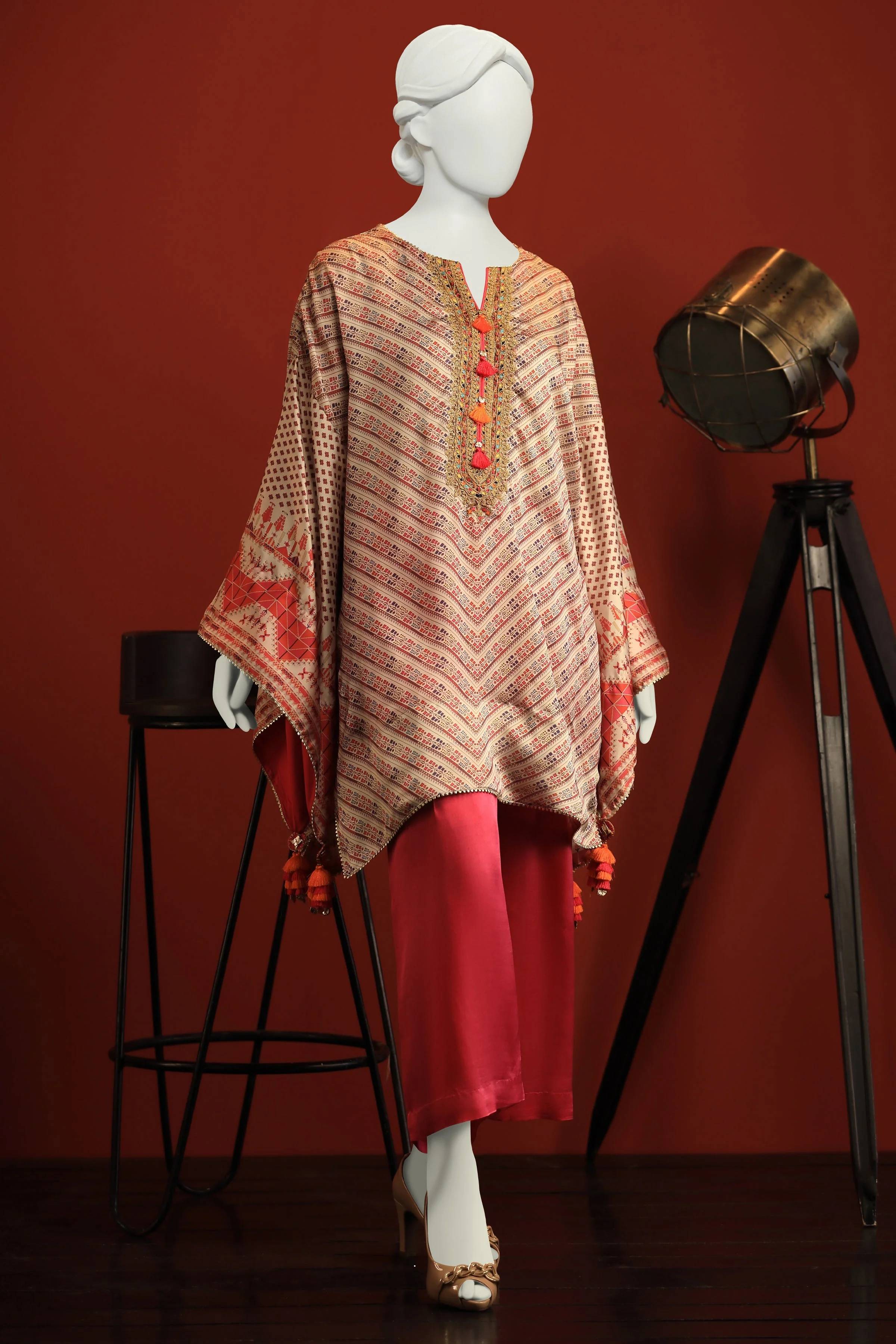 MULTICOLOR SILK KURTI | CCW-1PS-S-US-22-224 PEARL-510 - Image 5