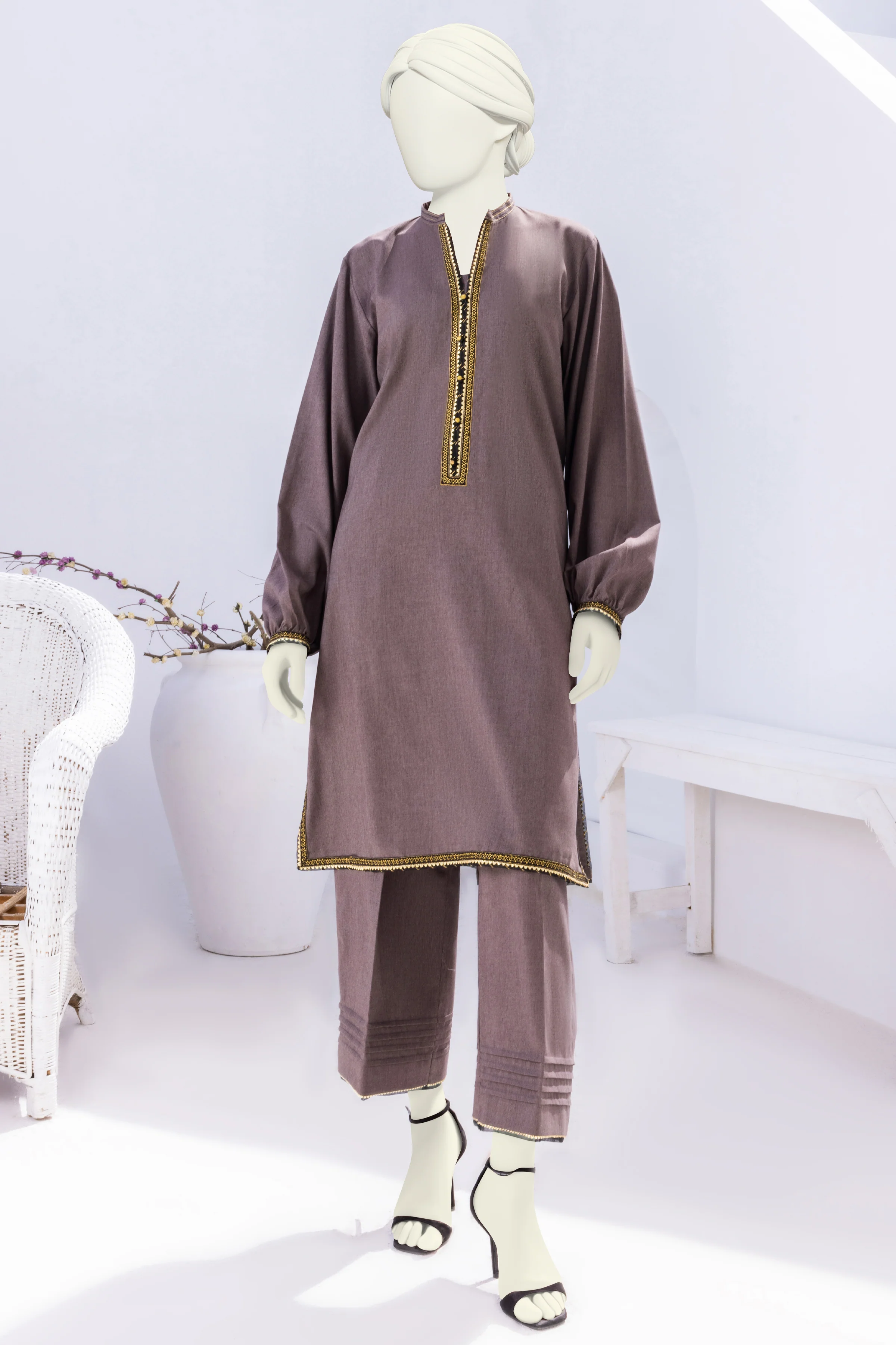 BROWN TEXTURED 2PC STITCHED | CCW-2PS-ST-S-US-22-2046/S SAND