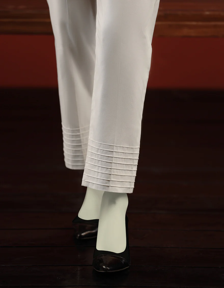 OFF WHITE LAWN TROUSERS | CCW-TR-S-US-22-8208 IVORY-T