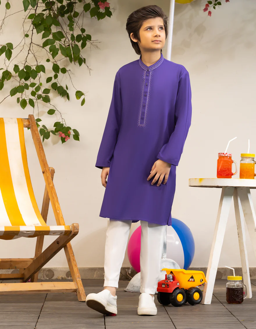 INDIGO BLENDED KURTA | JCK-A-39294/S25/JJ9954-FL