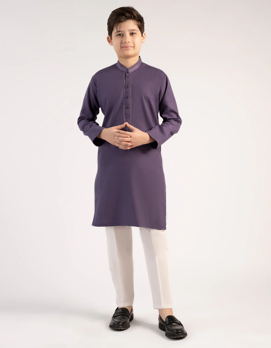 PURPLE BLENDED KURTA | JCK-A-39449/S25/JJ10076-FL