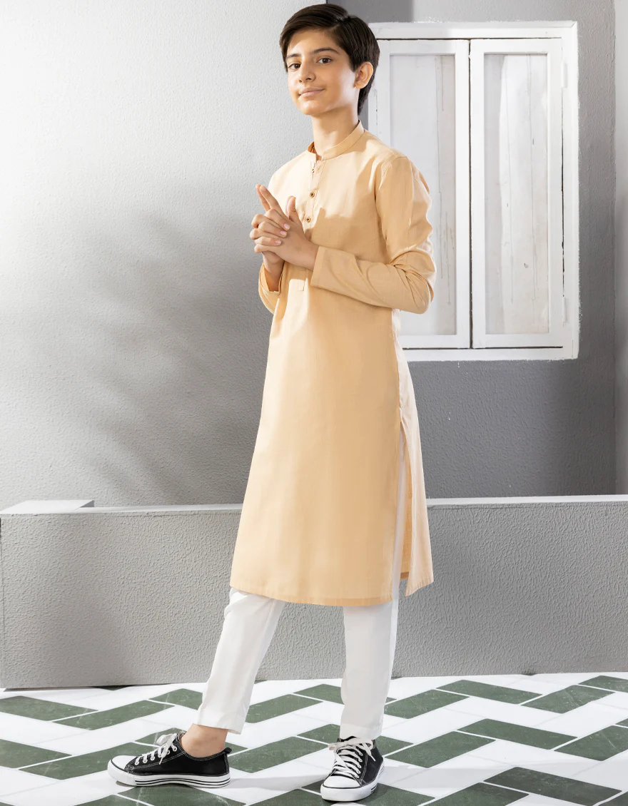 FAWN COTTON KURTA | JCK-A-US-38592/W22/JJ8293-PN