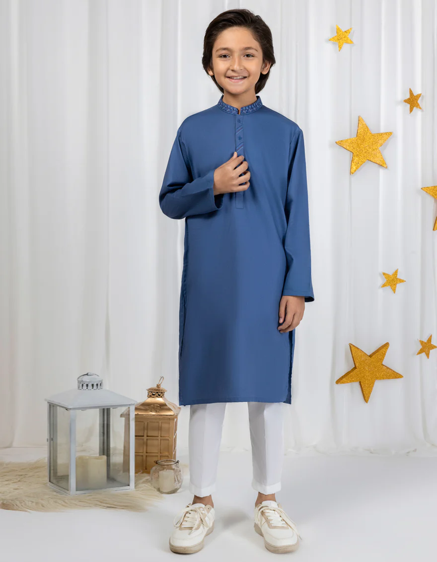 BLUE BLENDED KURTA | JCK-S-39012/S24/JJ86
