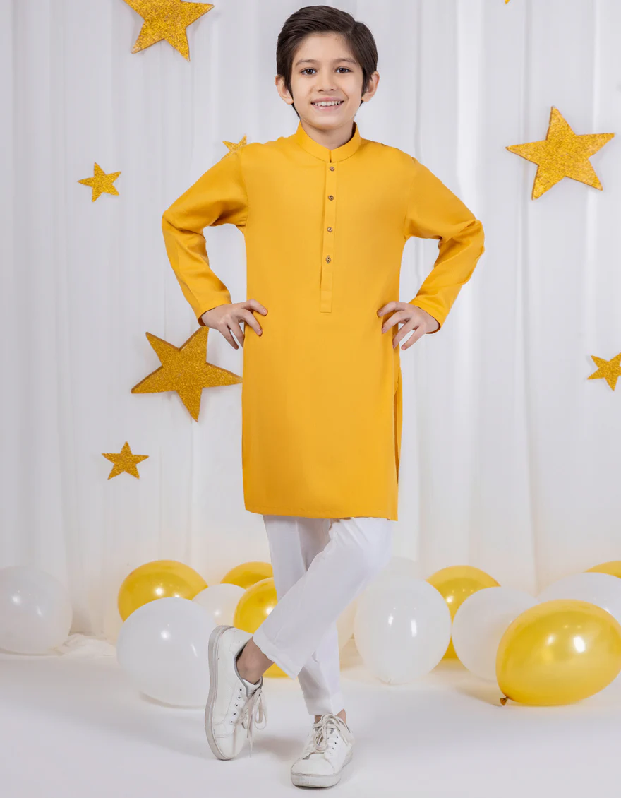 YELLOW COTTON KURTA | JCK-S-39014/S24/DME3