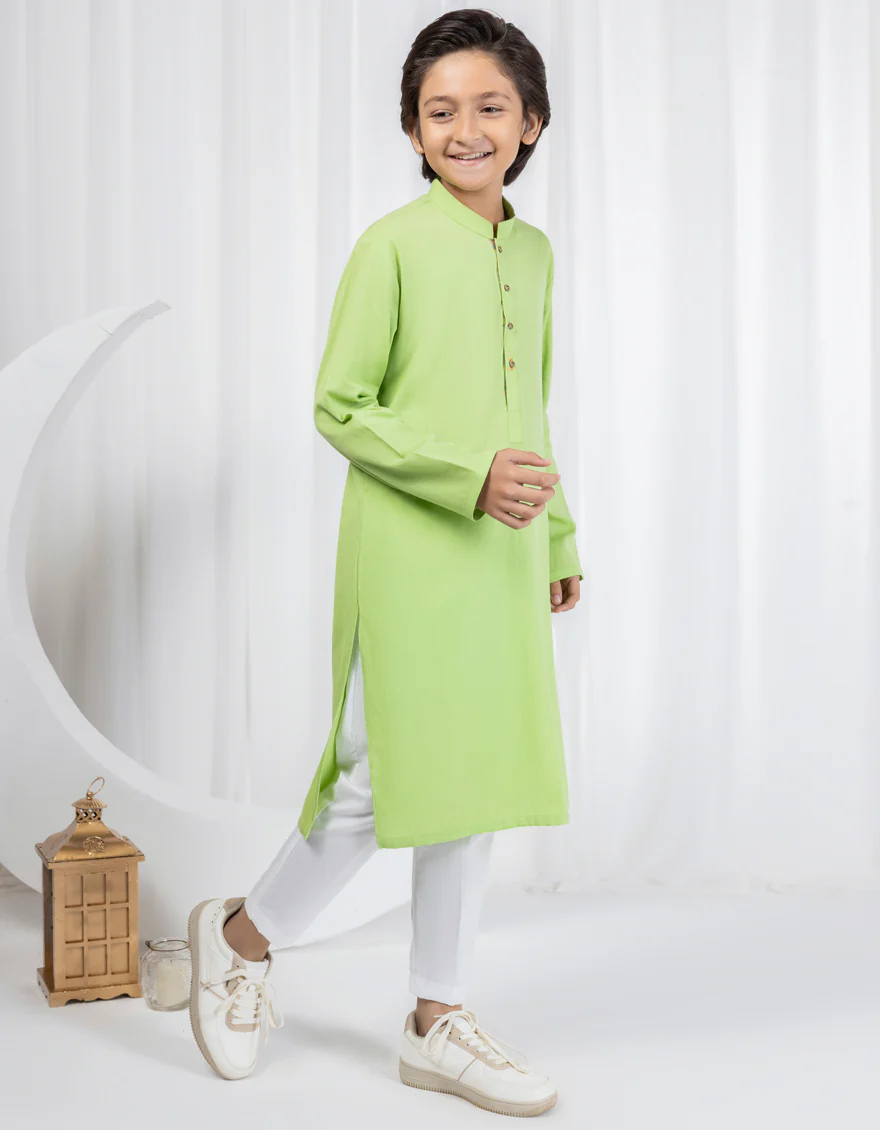 GREEN COTTON KURTA | JCK-S-39015/S24/DME3