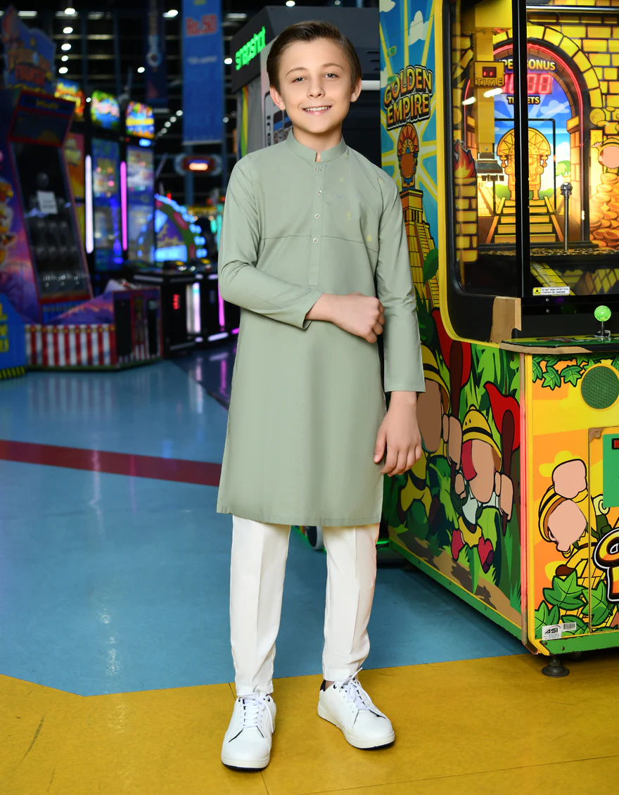 OLIVE GREEN BLENDED KURTA | JCK-S-US-41264/S23/JJ8716-SF