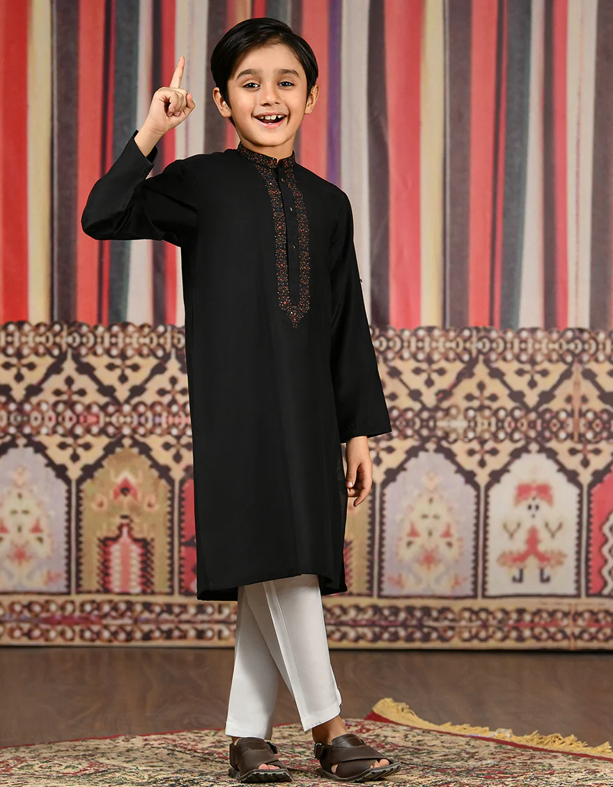 BLACK BLENDED SPECIAL KURTA | JCK-SP-US-42347/S21/JJ8139-FL