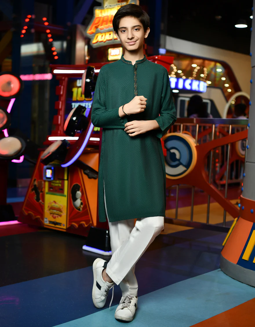 GREEN KURTA | JCK-SP-US-45144/A23/JJ8651-FL