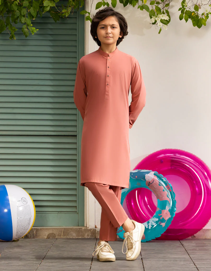 ARIZONA RED BLENDED KURTA TROUSERS | JCKP-A-46564/S25/JJ8384-CL