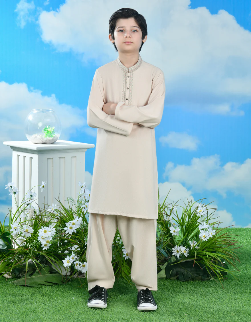 BROWN BLENDED KAMEEZ SHALWAR | JCKS-A-39072/S24/JJ9252-FL