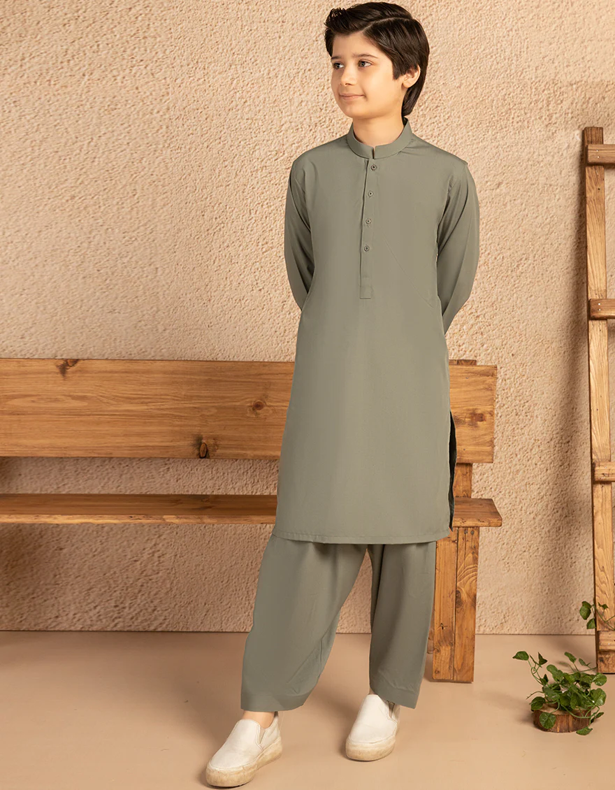 GREEN BLENDED KAMEEZ SHALWAR | JCKS-A-39323/S25/JJ9661-CL
