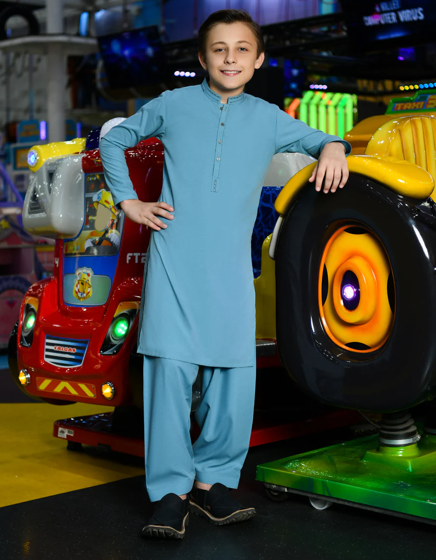 PALE BLUE BLENDED KAMEEZ SHALWAR | JCKS-S-US-46146/S23/JJ8713-CL