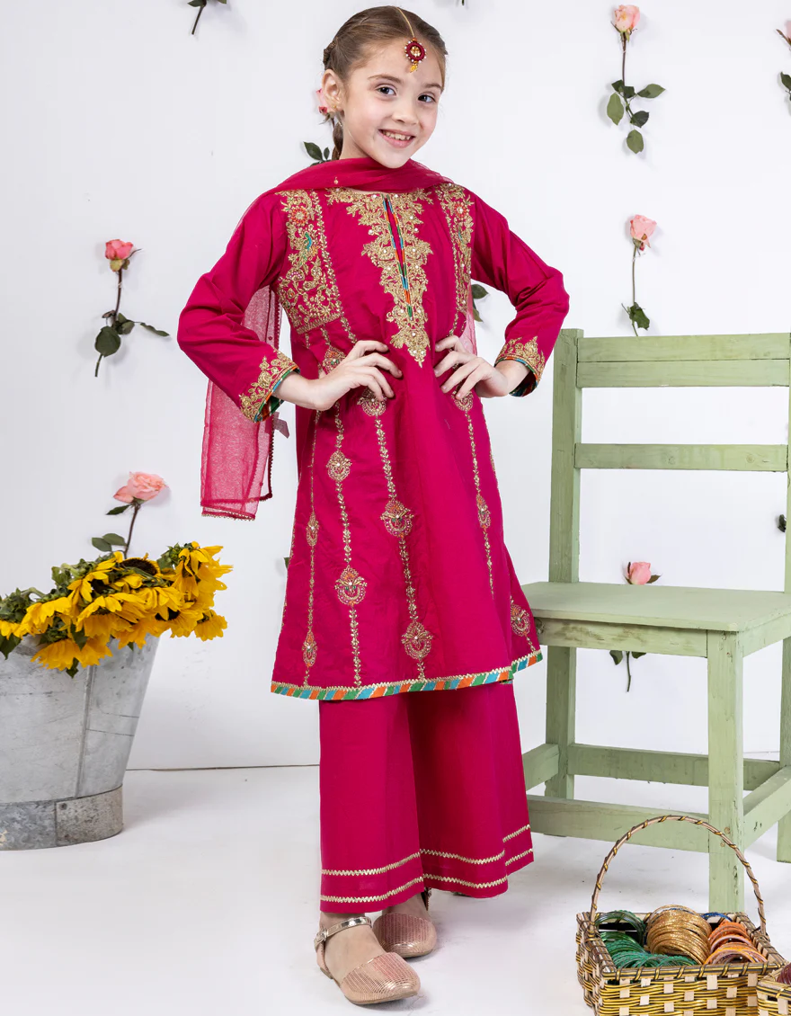 PINK LAWN 3PC STITCHED | JGK-S-24-1903 FB/JH-