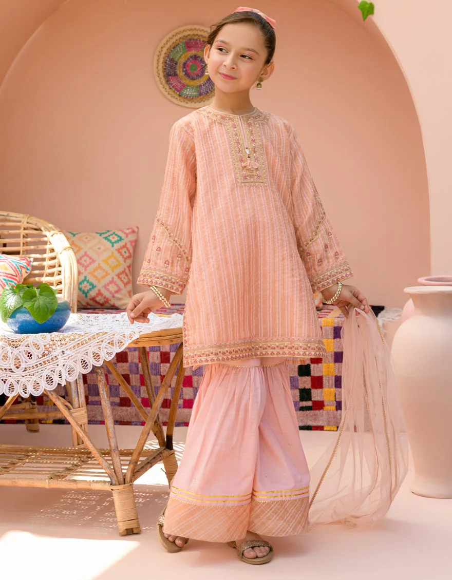 ORANGE ORGANZA 3PC STITCHED | JGK-S-24-1931 FB/SHIREEN-6