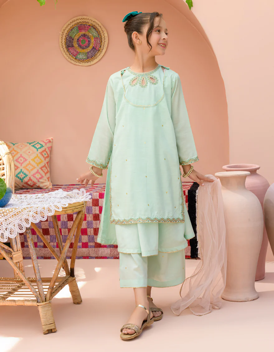 BLUE RAW SILK 3PC STITCHED | JGK-S-24-1933 FB/SHIREEN-08