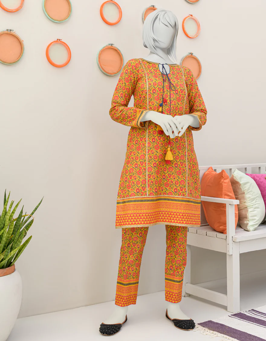 YELLOW CAMBRIC 2PC STITCHED | JGK-S-JJT2-US-23-054 FB/ANSHARA